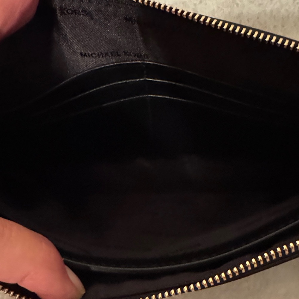 Michael Kors Black Wristlet with Gold Floral Accents/ Bundle deal - Picture 4 of 6